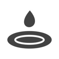 icona nera del glifo della goccia d'acqua vettore