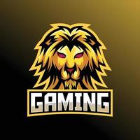 leone esport gioco logo disegno vettoriale