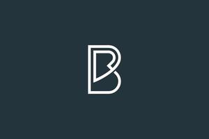 lettera iniziale rb logo o br logo design template vettoriale