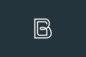 lettera iniziale bg logo o gb logo design template vettoriale