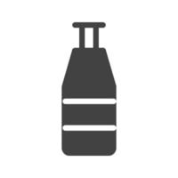 bottiglia i glifo icona nera vettore