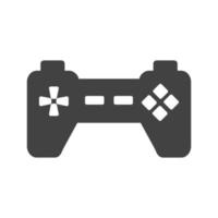 console di gioco ii icona glifo nero vettore