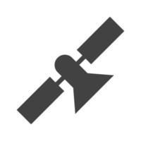 icona nera del glifo satellitare vettore