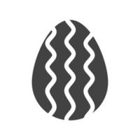 icona nera del glifo dell'uovo di pasqua iv vettore