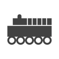 icona nera del glifo del treno giocattolo ii vettore