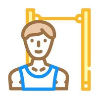illustrazione vettoriale dell'icona del colore dello sport atletico di allenamento