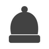 icona nera glifo con cappuccio caldo vettore