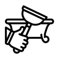illustrazione vettoriale dell'icona della linea di riparazione del bagno