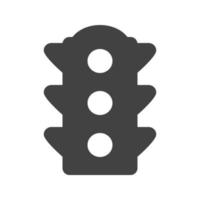 icona nera del glifo del segnale stradale vettore