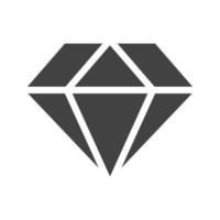 icona nera glifo diamante vettore