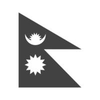 icona nera del glifo nepalese vettore