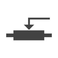 icona del potenziometro glifo nero vettore