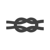 icona nera del glifo della corda vettore