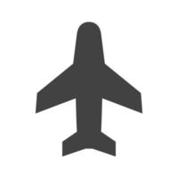 icona nera del glifo del passeggero aereo vettore