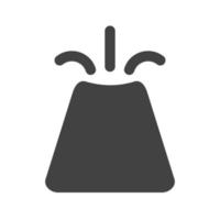 icona del glifo vulcano nero vettore