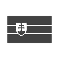 icona nera del glifo della slovacchia vettore