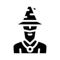 illustrazione vettoriale dell'icona del glifo della fiaba del mago