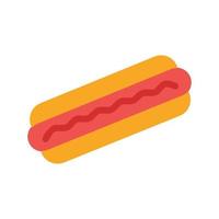 icona multicolore piatta hotdog vettore