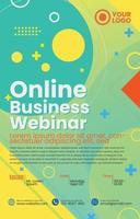 locandina del webinar online vettore