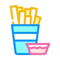 churros spagna snack colore icona illustrazione vettoriale