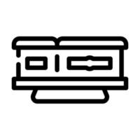 illustrazione vettoriale dell'icona della linea di supporto della bara