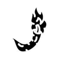 illustrazione vettoriale dell'icona del glifo vegetale che brucia pepe di Caienna