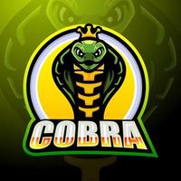 design del logo esport della mascotte della cobra vettore