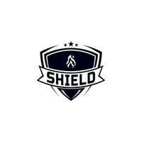 scudo logo aziendale. simbolo astratto di sicurezza. icona dello scudo. logo di sicurezza. distintivo del logo vettore