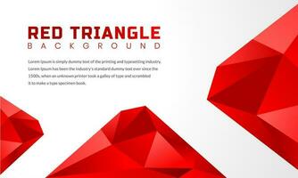 raccolta di sfondo di forme triangolari rosse vettore