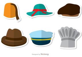 Vettori di cappelli colorati Pack 2