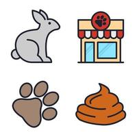 animale domestico, veterinario set icona simbolo modello per grafica e web design raccolta logo illustrazione vettoriale