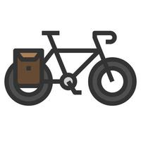 simbolo di vettore icona bicicletta design semplice per l'utilizzo in grafica web report logo infografica