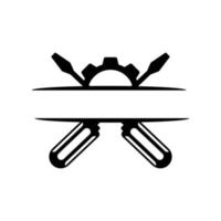 strumento meccanico logo icona disegno vettoriale