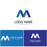 m lettera logo modello illustrazione vettoriale design