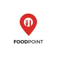 disegno dell'icona di vettore del logo del punto di cibo