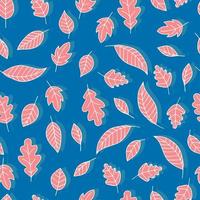 foglie di autunno reticolo senza giunte. sfondo per tessuti, stampe, packaging e cartoline vettore