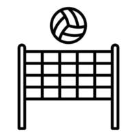 stile icona rete di pallavolo vettore