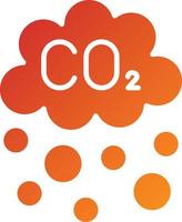 stile icona inquinamento co2 vettore