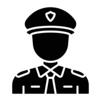 stile icona poliziotto vettore