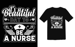 infermiera t-shirt design grafico tipografico vettoriale, vettore royalty-free