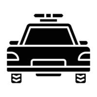 stile icona auto della polizia vettore