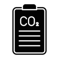 stile icona rapporto anidride carbonica vettore