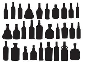 illustrazione vettoriale silhouette bottiglia di alcol