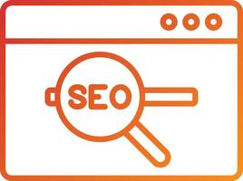 stile icona seo sito web vettore