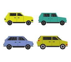 set di icone colorate auto vettore
