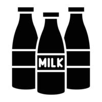 stile icona bottiglie di latte vettore