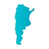 mappa dell'argentina illustrata su sfondo bianco vettore
