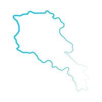 mappa dell'armenia illustrata su sfondo bianco vettore