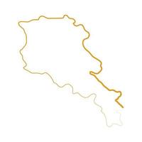 mappa dell'armenia illustrata su sfondo bianco vettore