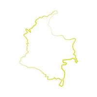 mappa della Colombia illustrata su sfondo bianco vettore